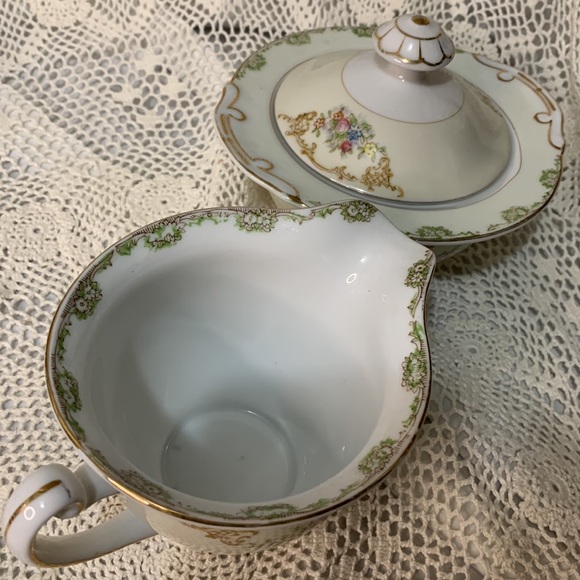 NATIONAL CHINA Vintage Sugar & Creamer Set - Picture 3 of 7